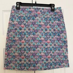 Talbots Blue Print Skirt, Size 8P